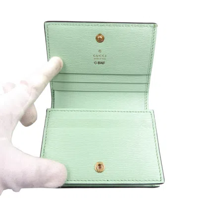Pre-owned Gucci Emerald Emerald Green Leather Wallet (bi-fold) ()