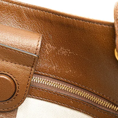 Pre-owned Gucci Gg Canvas Beige Brown Gg Canvas Tote Bag ()