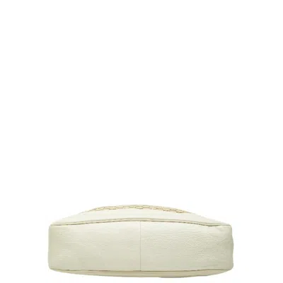 Pre-owned Gucci Gg Canvas Beige Ivory Gg Canvas Leather Handbag Shoulder Bag () In Multi