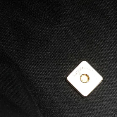 Pre-owned Gucci Gg Canvas Black Gg Canvas Leather Handbag Shoulder Bag ()