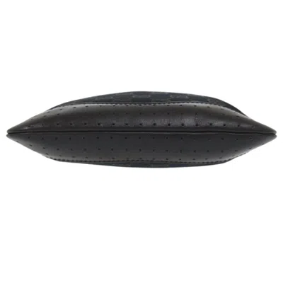 Pre-owned Gucci Gg Canvas Black Gg Canvas Leather Shoulder Bag ()