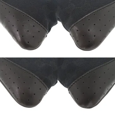 Pre-owned Gucci Gg Canvas Black Gg Canvas Leather Shoulder Bag ()