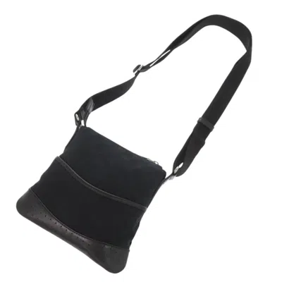 Pre-owned Gucci Gg Canvas Black Gg Canvas Leather Shoulder Bag ()