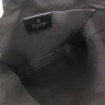 Pre-owned Gucci Gg Canvas Black Gg Canvas Leather Shoulder Bag ()