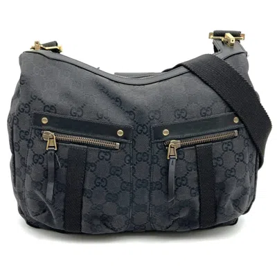 Pre-owned Gucci Gg Canvas Black Gg Canvas Shoulder Bag ()
