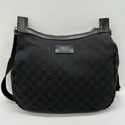 Pre-owned Gucci Gg Canvas Black Gg Canvas Shoulder Bag ()