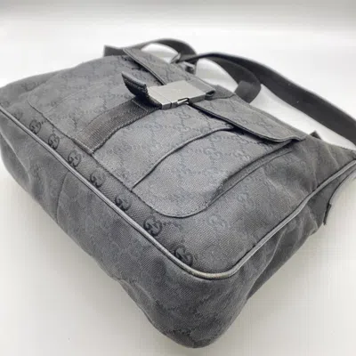 Pre-owned Gucci Gg Canvas Black Gg Canvas Shoulder Bag ()