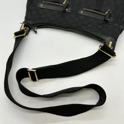 Pre-owned Gucci Gg Canvas Black Gg Canvas Shoulder Bag ()