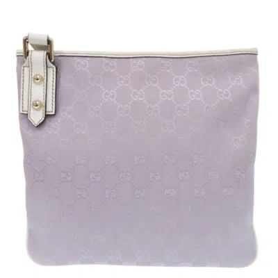Pre-owned Gucci Gg Canvas Purple White Gg Canvas Shoulder Bag ()