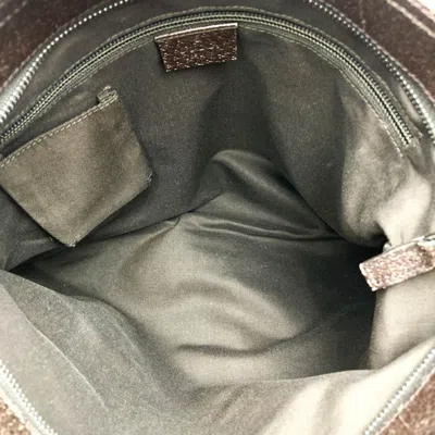 Pre-owned Gucci Gg Canvas Brown Gg Canvas Leather Shoulder Bag ()