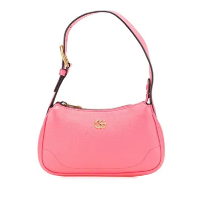 Pre-owned Gucci Gg Marmont Pink Leather Handbag Shoulder Bag ()