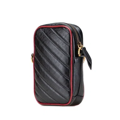 Pre-owned Gucci Gg Marmont Black Leather Shoulder Bag ()