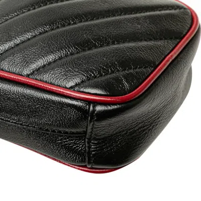 Pre-owned Gucci Gg Marmont Black Leather Shoulder Bag ()