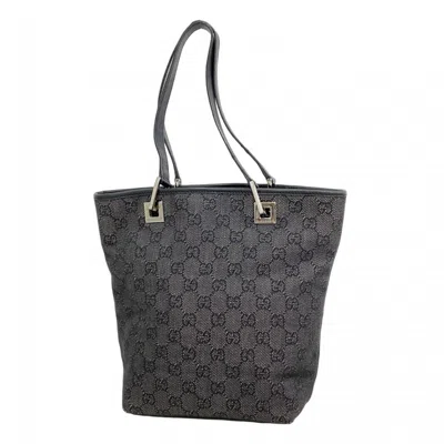 Pre-owned Gucci Gray Denim Tote Bag ()