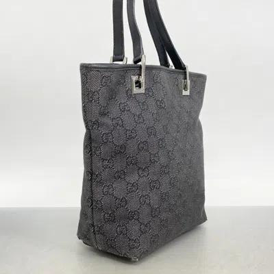 Pre-owned Gucci Gray Denim Tote Bag ()