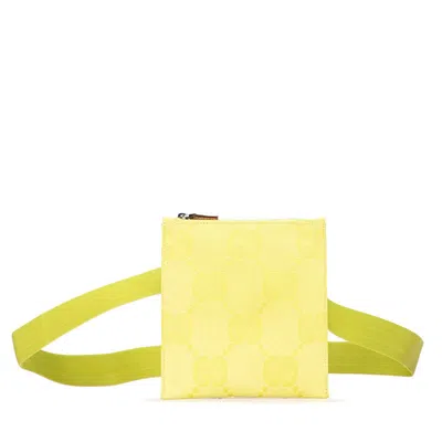 Pre-owned Gucci Green Canvas Leather Fanny Pack Sling Bag ()