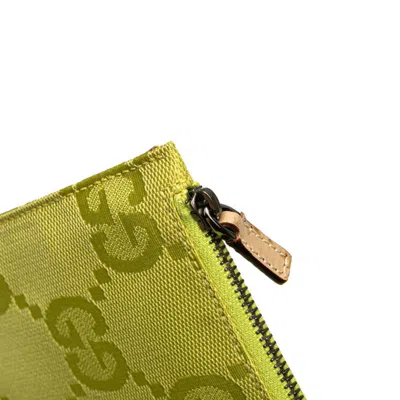 Pre-owned Gucci Green Canvas Leather Fanny Pack Sling Bag ()