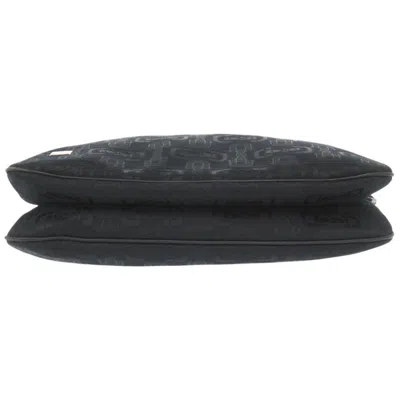 Pre-owned Gucci Horsebit Black Canvas Shoulder Bag ()