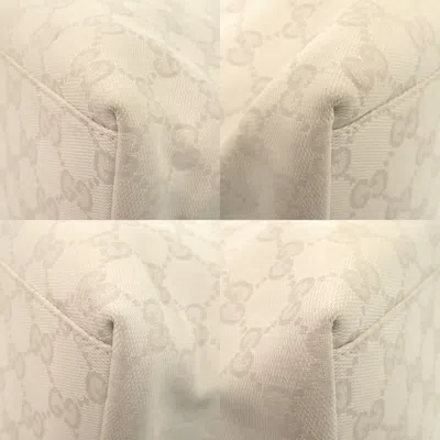 Pre-owned Gucci Ivory Gg Canvas Tote Bag () In White