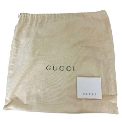 Pre-owned Gucci Light Beige Leather Canvas Shoulder Bag () In Sand