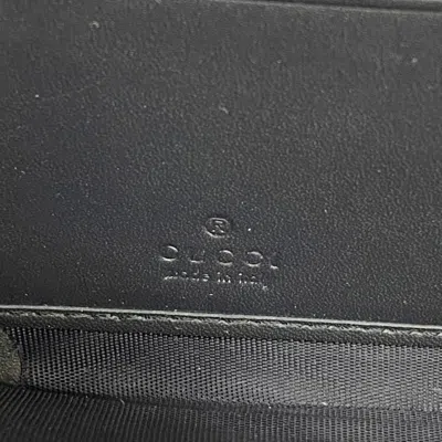 Pre-owned Gucci Navy Pvc Long Wallet (bi-fold) () In Blue