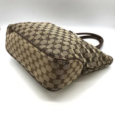 Pre-owned Gucci New Jackie Beige Brown Gg Canvas Tote Bag () In Multi