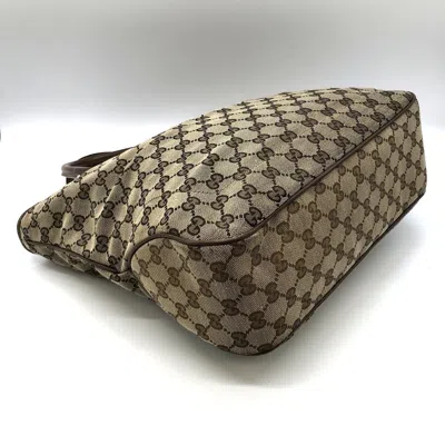 Pre-owned Gucci New Jackie Beige Brown Gg Canvas Tote Bag () In Multi