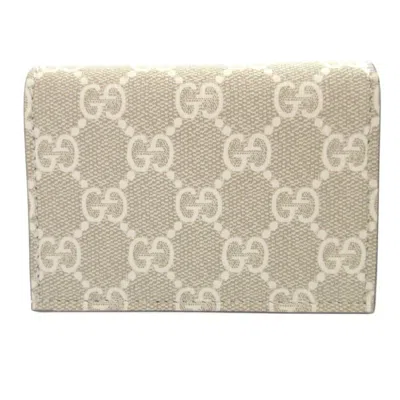 Pre-owned Gucci Pink Leather Gg Supreme Wallet (bi-fold) ()