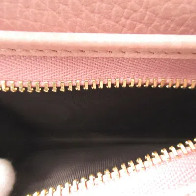 Pre-owned Gucci Pink Leather Gg Supreme Wallet (bi-fold) ()
