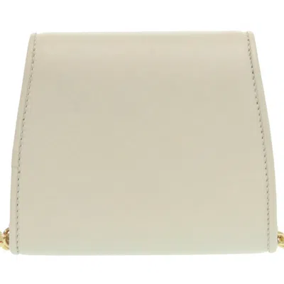 Pre-owned Gucci White Leather Chain/shoulder Wallet ()