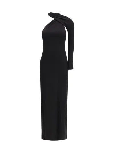 Courrèges Black Viscose Cocktail Dress In Black