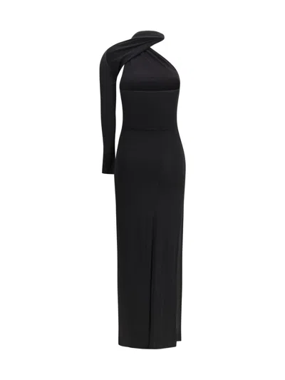 Courrèges Black Viscose Cocktail Dress In Black