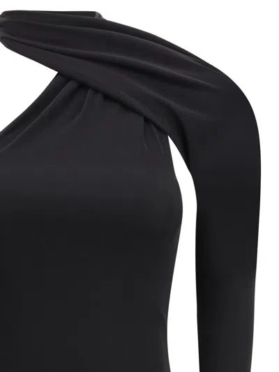 Courrèges Black Viscose Cocktail Dress In Black