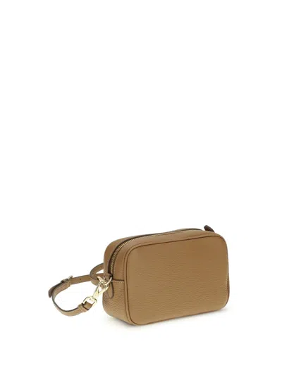 Prada Textured Leather Crossbody Bag In Brown