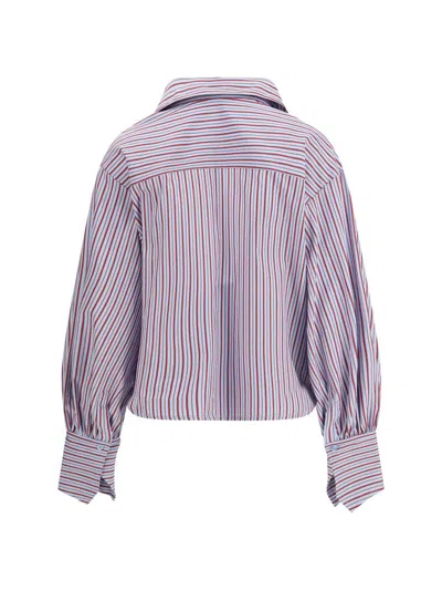 Sosue Claire Stripes Shirt In Blue