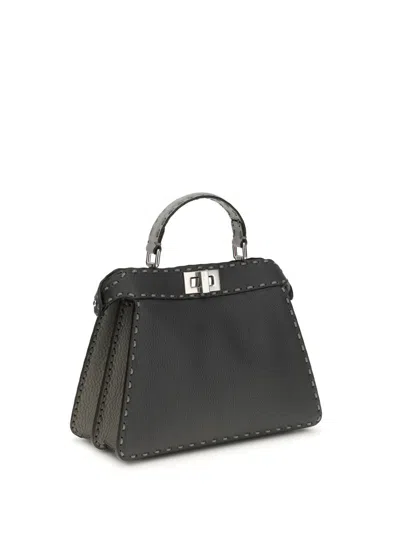Fendi Small Peekaboo Iseeu Selleria Stitching Tote Bag In Gray