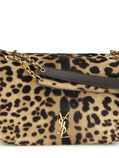 Saint Laurent Shoulder Bags In Animal Print