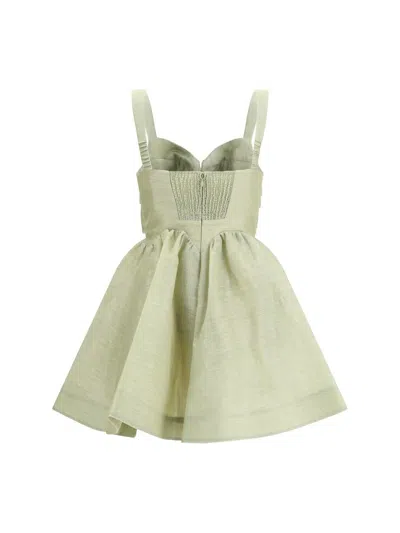 Zimmermann Rebellion Drape Mini Dress Palm In Green