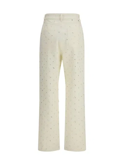 Golden Goose White Cotton Straight-leg Jeans In White