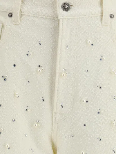 Golden Goose White Cotton Straight-leg Jeans In White