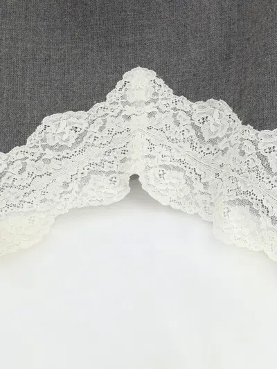 Jil Sander Gray Polyester Midi Skirt In Gray