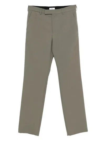 Rier Concealed-fastening Wool Trousers In Gray