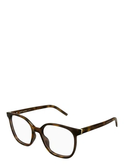 Saint Laurent Sl M155003-havana-havana-transparent In Brown