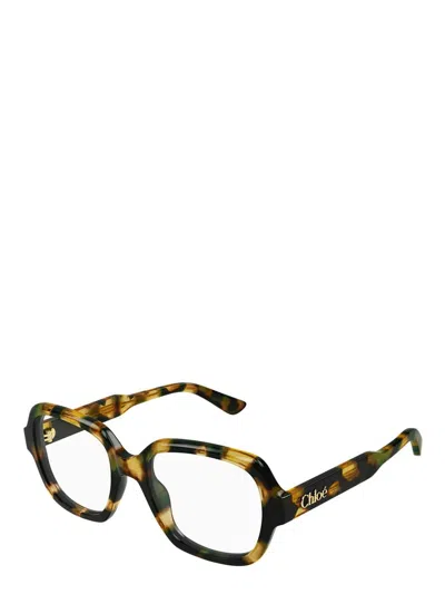 Chloé Eyewear Rectangle Frame Glasses In Brown