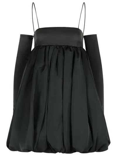 Rotate Birger Christensen Bubble Midi Dress In Black