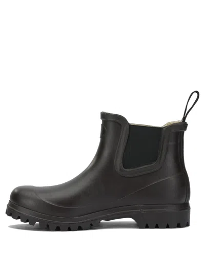 Superga Rubber Chelsea Boots In Black