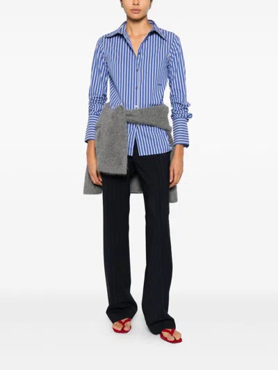 Pinko Wide Leg High Waist Trousers In Black