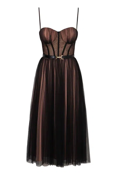 Elisabetta Franchi Dresses Blacks And Greys In Black