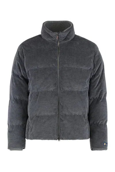 Paul & Shark Ultralight Down Jacket In Cashmere And Cotton In Gray