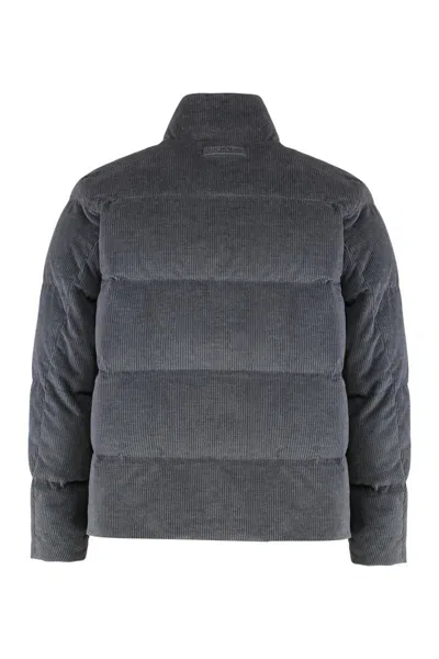 Paul & Shark Ultralight Down Jacket In Cashmere And Cotton In Gray
